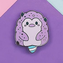 Load image into Gallery viewer, Cotton Candy Penguin Pin