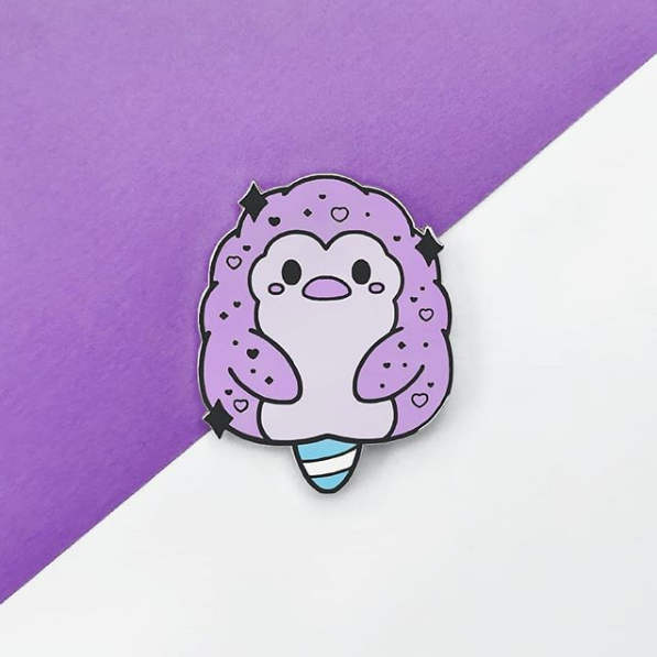 Cotton Candy Penguin Pin