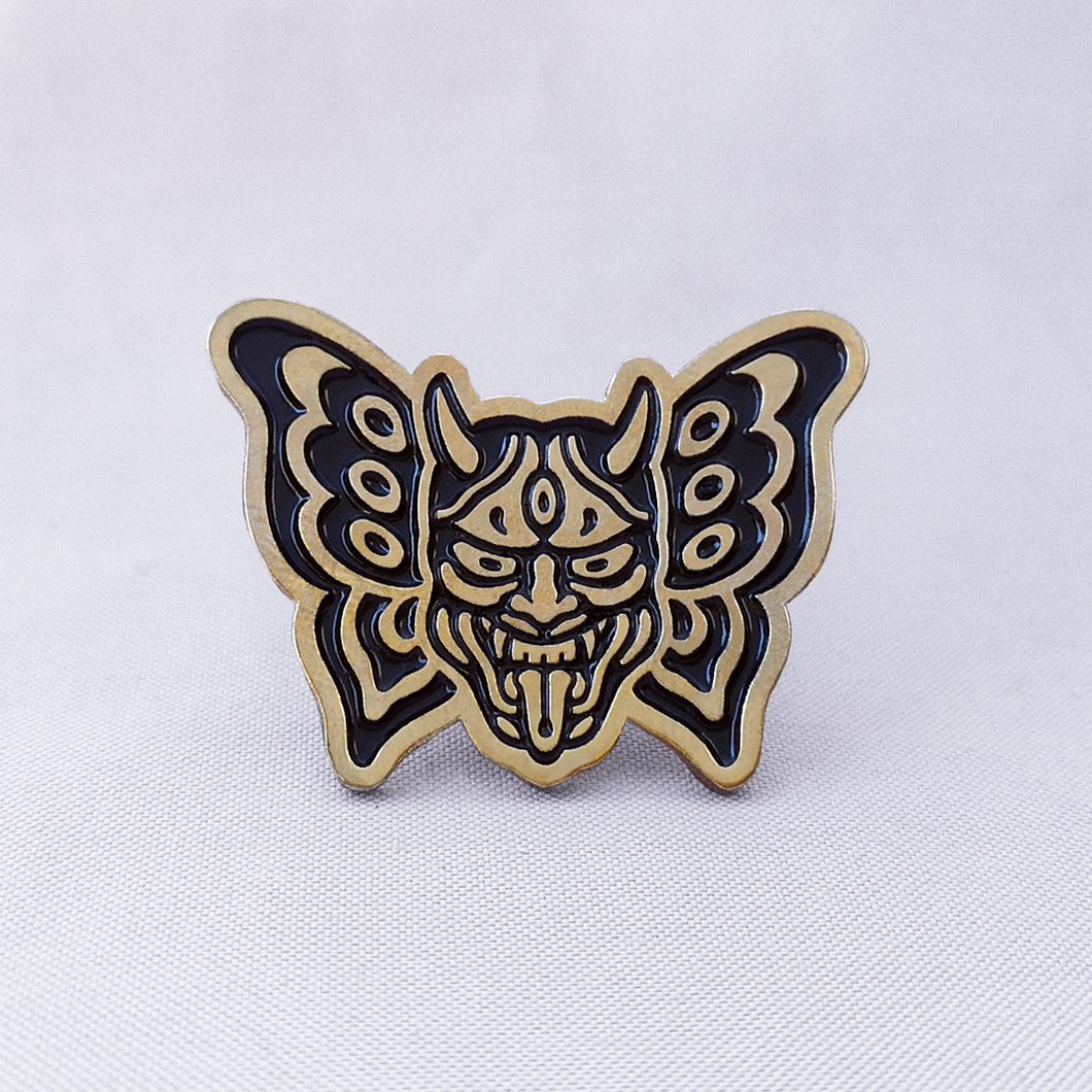 Hannya Butterfly Pin by Doria Oopart